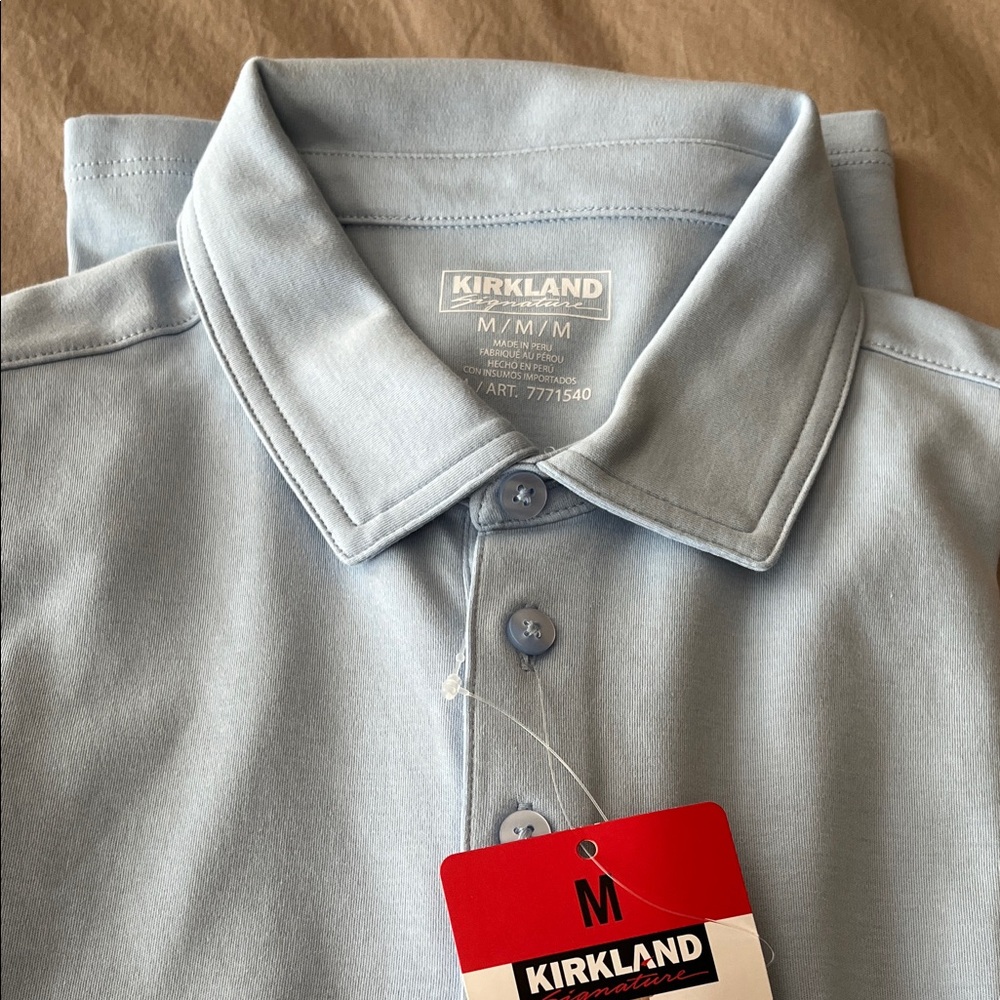 Kirkland Signature Men's Sky Blue Polo